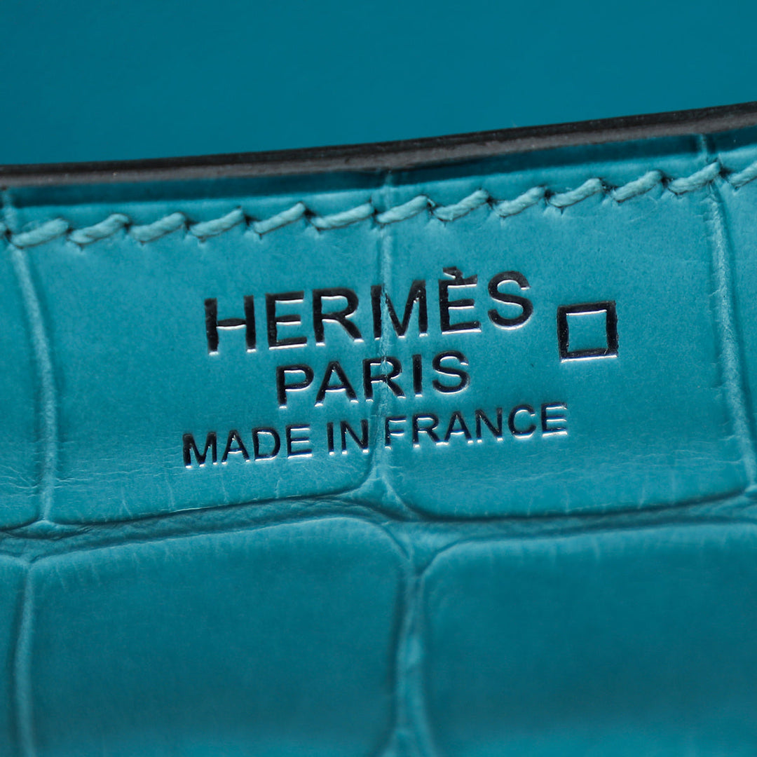 Hermes Bleu Saint Matte Alligator Constance 24 Bag