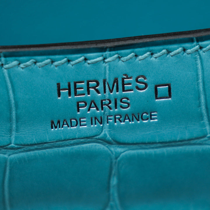 Hermes Bleu Saint Matte Alligator Constance 24 Bag