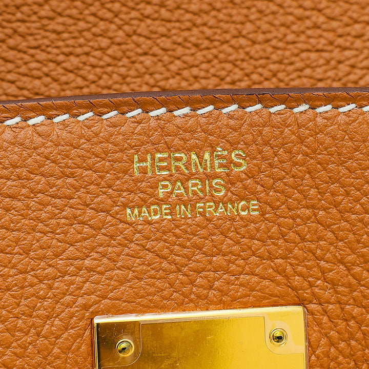 Hermes Gold Verso Retourne Birkin 30 Bag