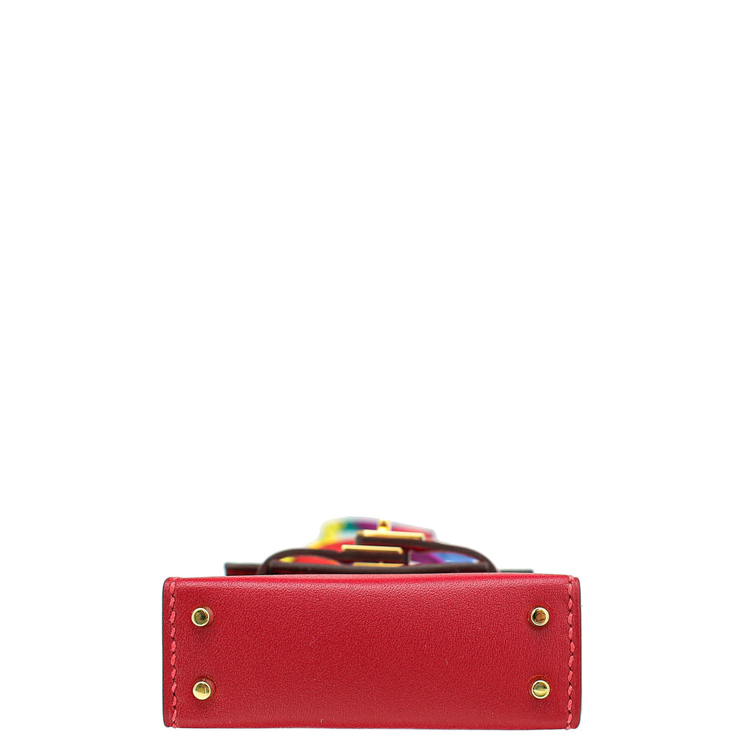 Top quality Hermes Rouge Vif Kelly Micro Twilly Bag Charm