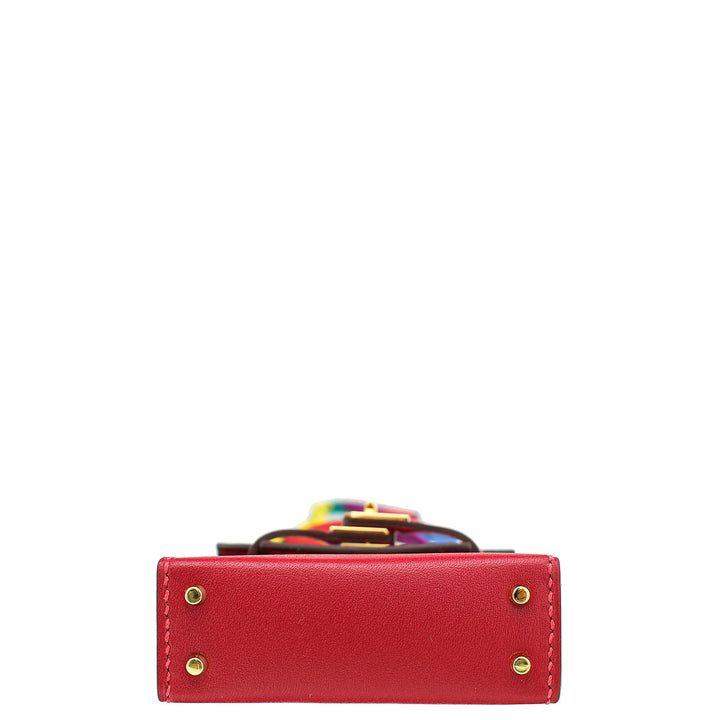 Top quality Hermes Rouge Vif Kelly Micro Twilly Bag Charm