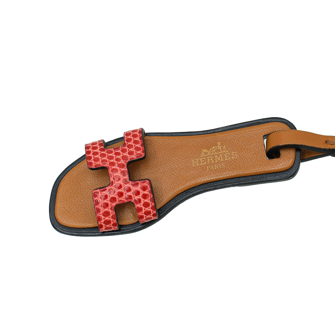 Top quality Hermes Tricolor Oran Lizard Nano Bag Charm