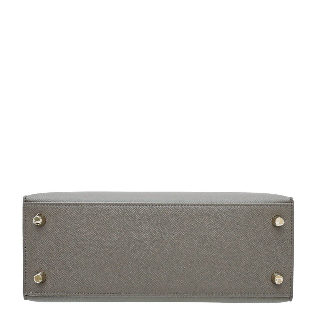 Hermes Gris Etain Kelly 25 Bag