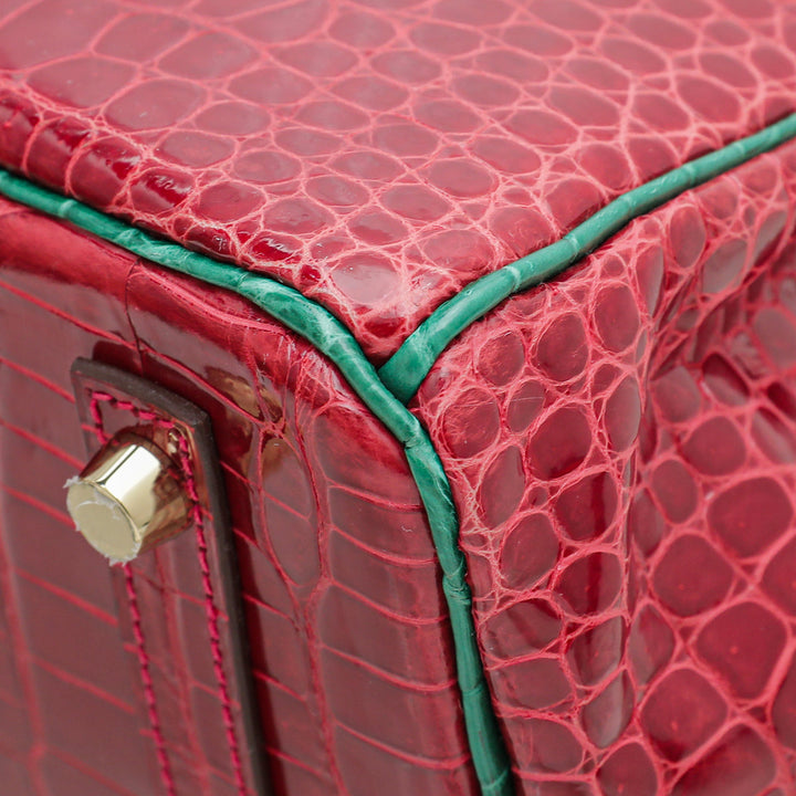 Hermes Bicolor Porosus Crocodile Horseshoe Birkin 30 Bag