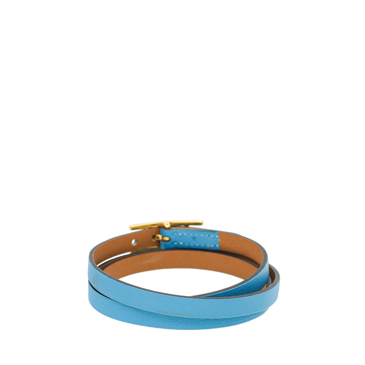 Top quality Hermes Blue Aztec Hapi 3 Small Bracelet