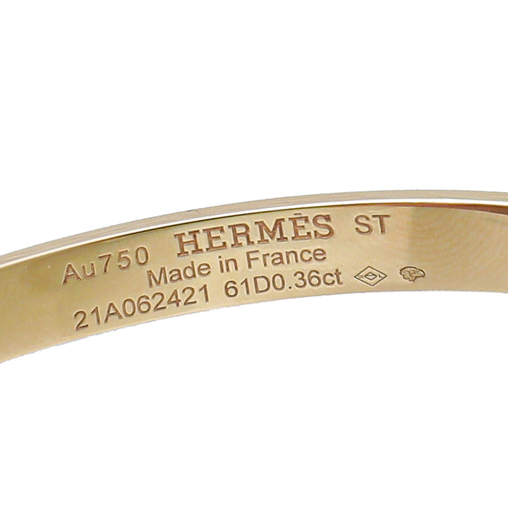 Top quality Hermes 18K Rose Gold w/61 Diamonds Kelly Bracelet