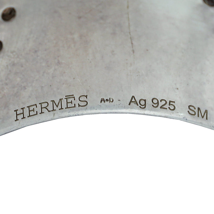 Hermes Sterling Silver Eclipse Small Bracelet