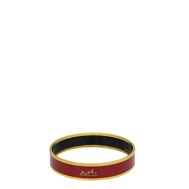Hermes Red Caleche Bangle