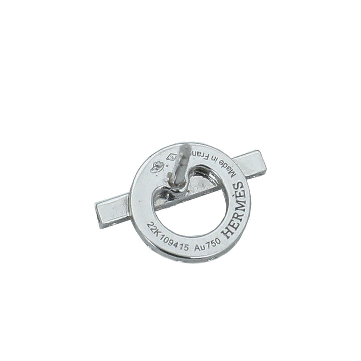 Hermes 18K White Gold Diamond Finesse Stud Earrings