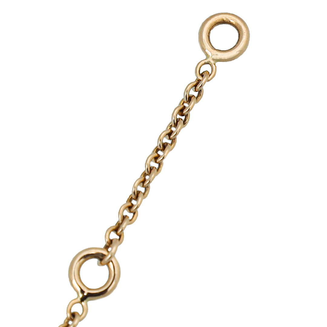 Top quality Hermes 18K Rose Gold Pink Sapphires Kelly Cadenas Pendant Necklace
