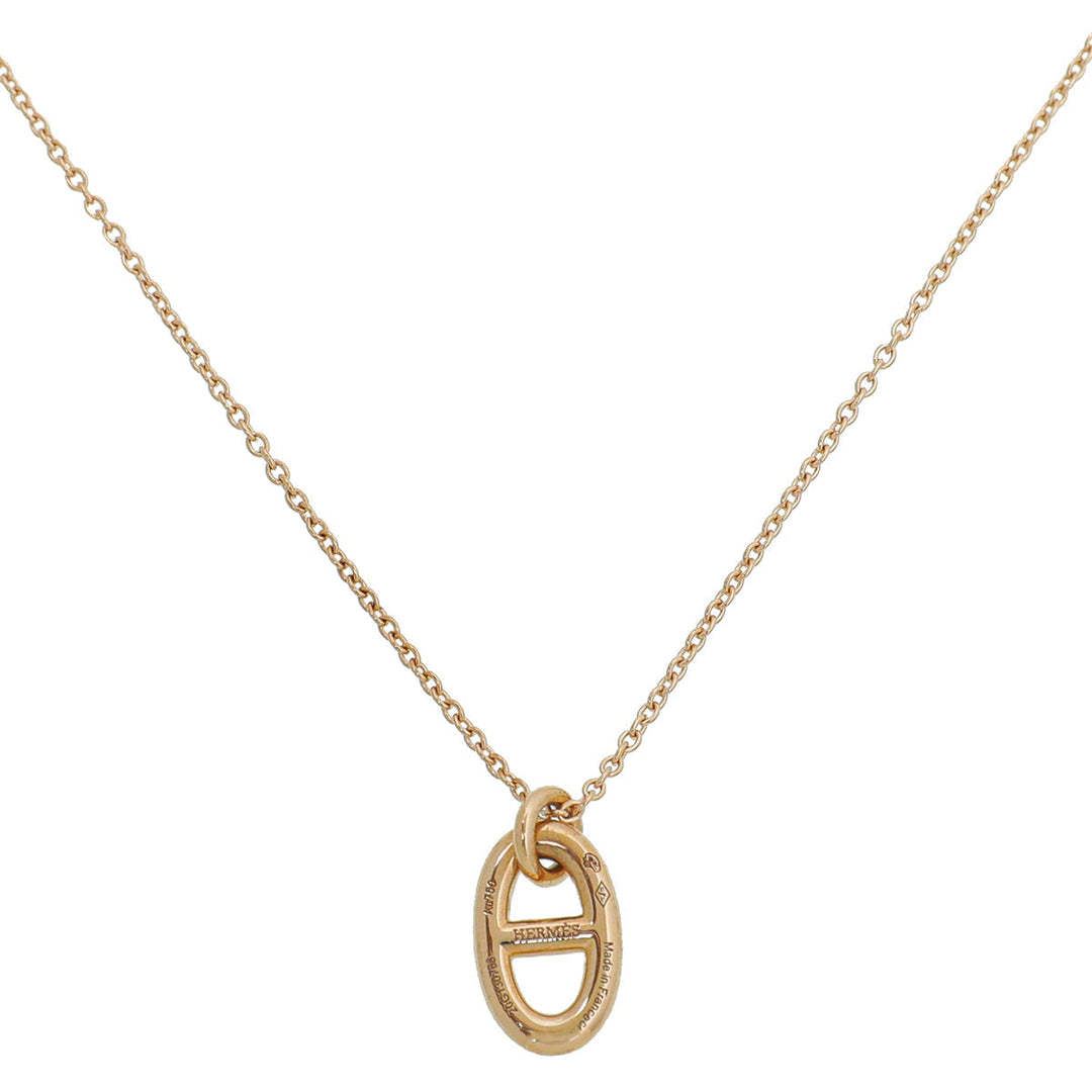 Top quality Hermes 18K Rose Gold Farandole Pendant Necklace Small