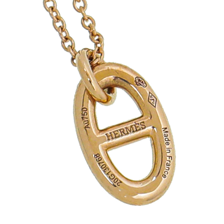 Top quality Hermes 18K Rose Gold Farandole Pendant Necklace Small