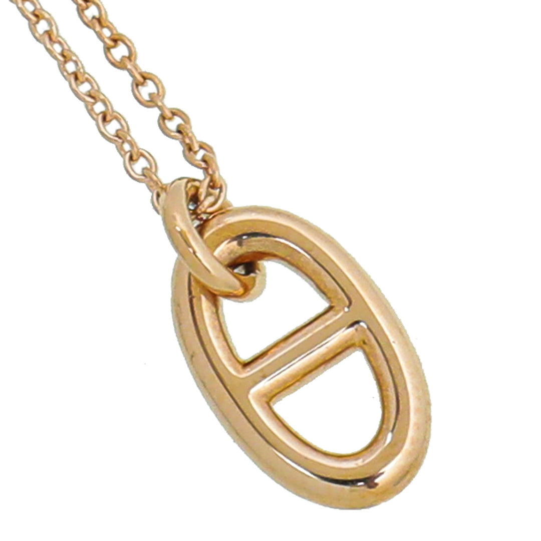 Top quality Hermes 18K Rose Gold Farandole Pendant Necklace Small