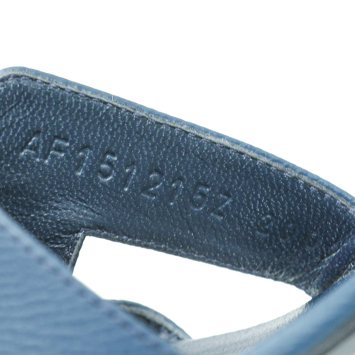 Top quality Hermes Navy Blue Epsom Oasis Sandal 36.5
