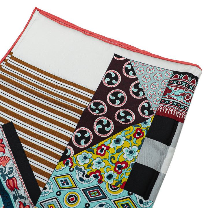Top quality Hermes Tricolor Boucles Et Galons Du Tsar Wash Scarf