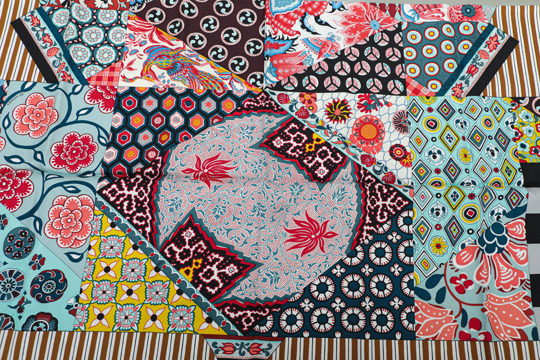 Hermes Tricolor Boucles Et Galons Du Tsar Wash Scarf
