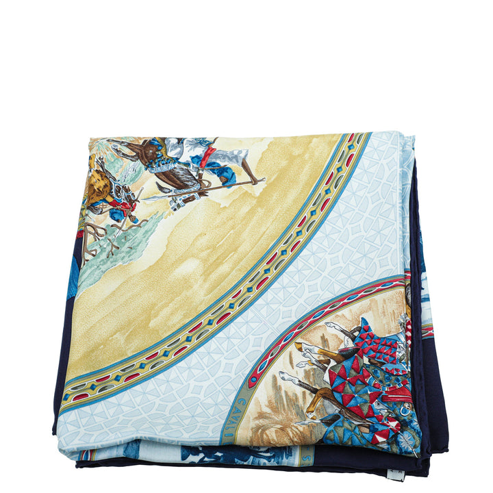 Top quality Hermes Multicolor Cavaliers Peuls by Jean de Fougerolle Silk Scarf