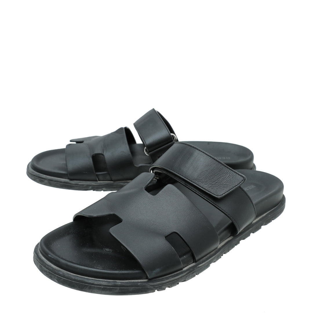 Top quality Hermes Noir Chypre Men's Sandal 42.5