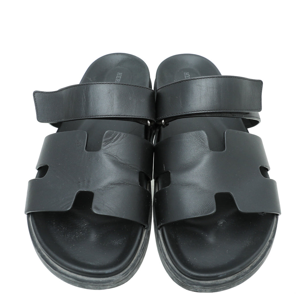 Top quality Hermes Noir Chypre Men's Sandal 42.5