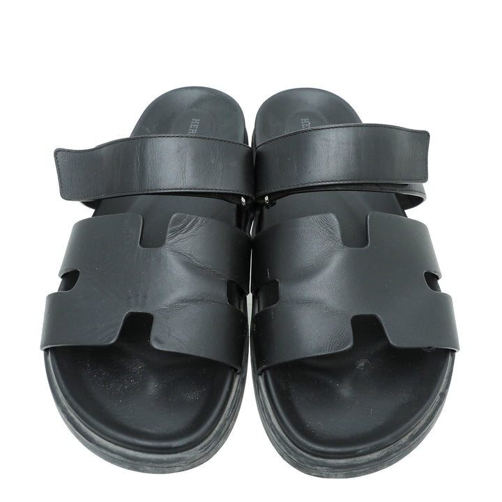 Top quality Hermes Noir Chypre Men's Sandal 42.5