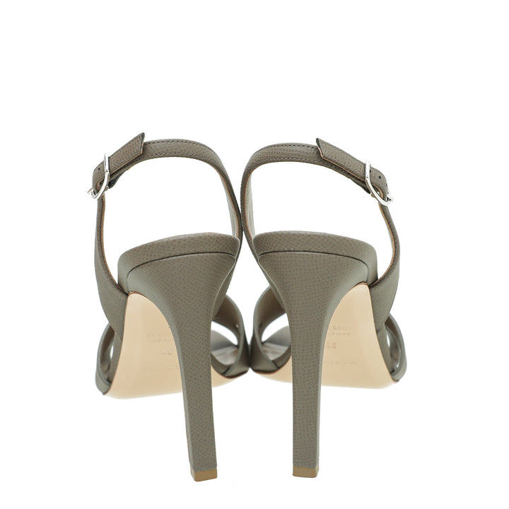 Hermes Gris Etain Premiere 105 Sandals 38