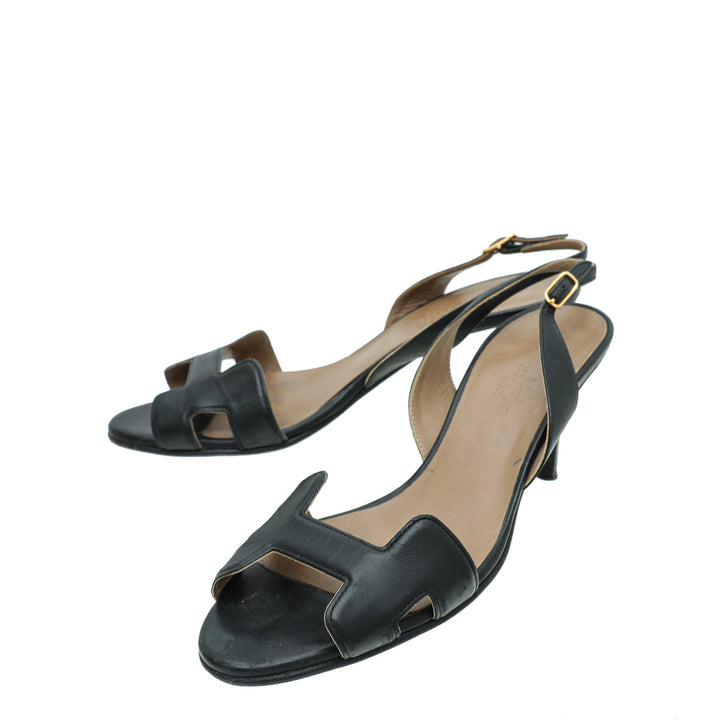 Top quality Hermes Noir Premiere 70 Sandals 37