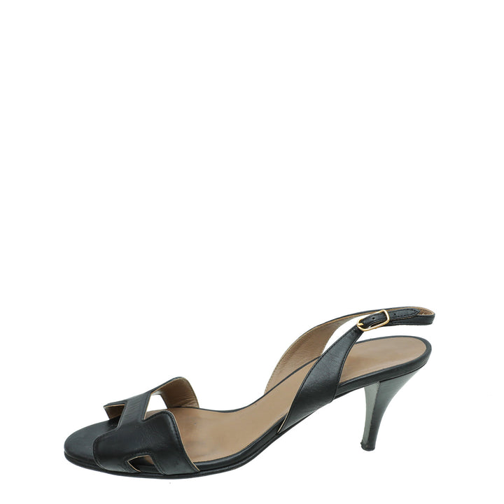 Top quality Hermes Noir Premiere 70 Sandals 37