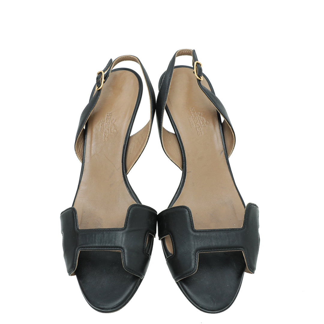 Top quality Hermes Noir Premiere 70 Sandals 37