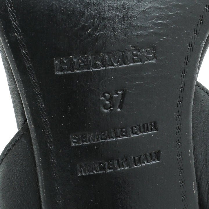 Top quality Hermes Noir Premiere 70 Sandals 37