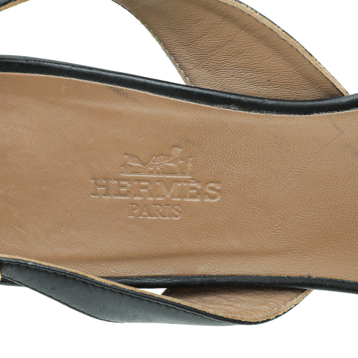 Top quality Hermes Noir Premiere 70 Sandals 37