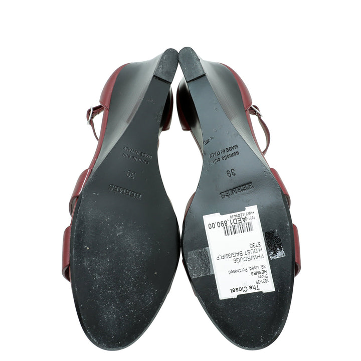 Top quality Hermes Rouge H Legend Sandal 39