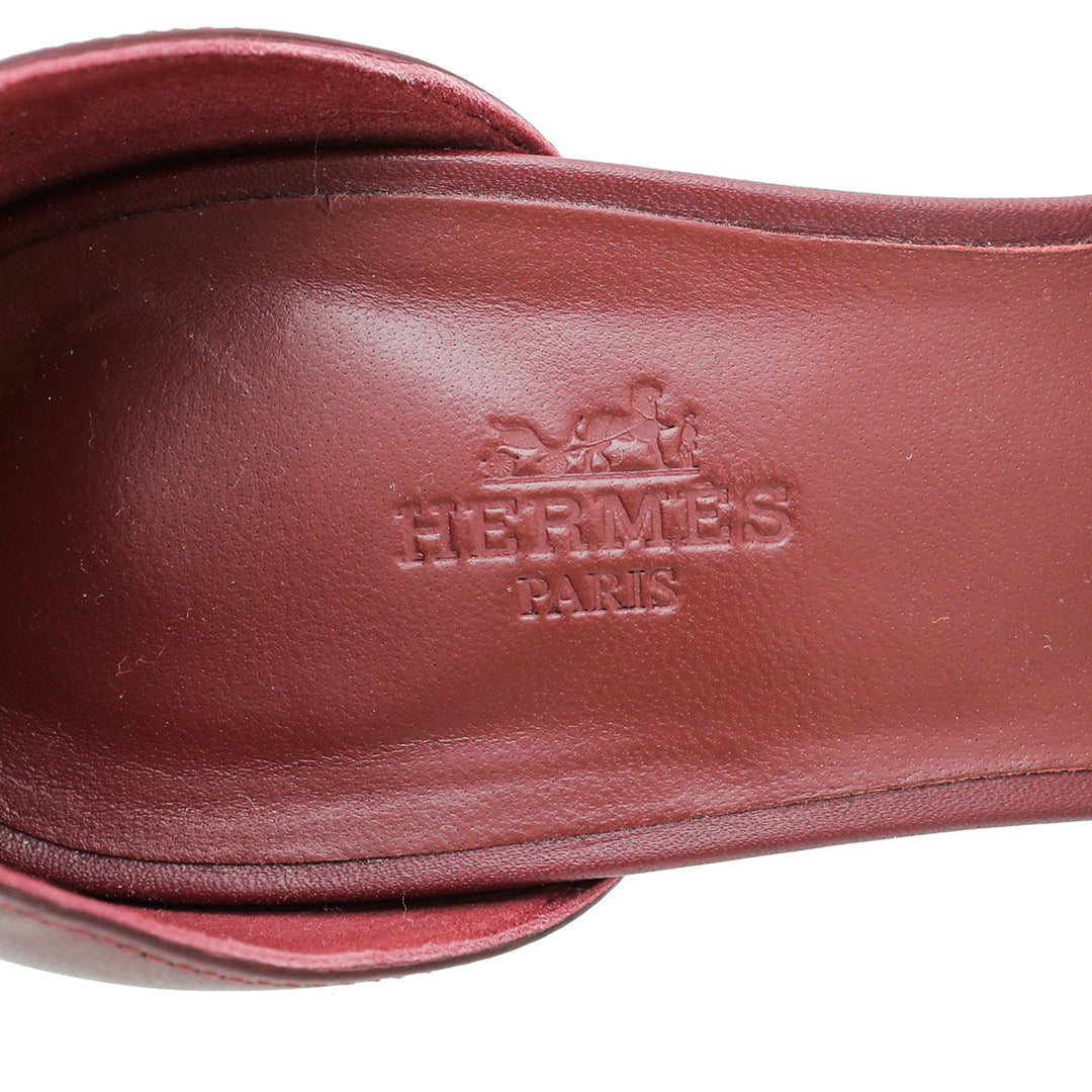 Top quality Hermes Rouge H Legend Sandal 39
