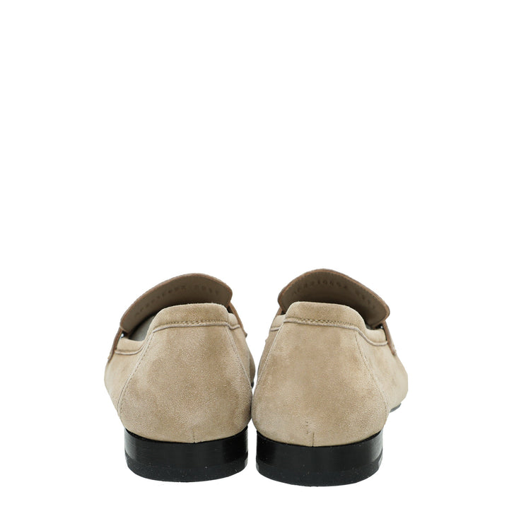 Top quality Hermes Beige Argile Paris Suede Goatskin Loafer 39