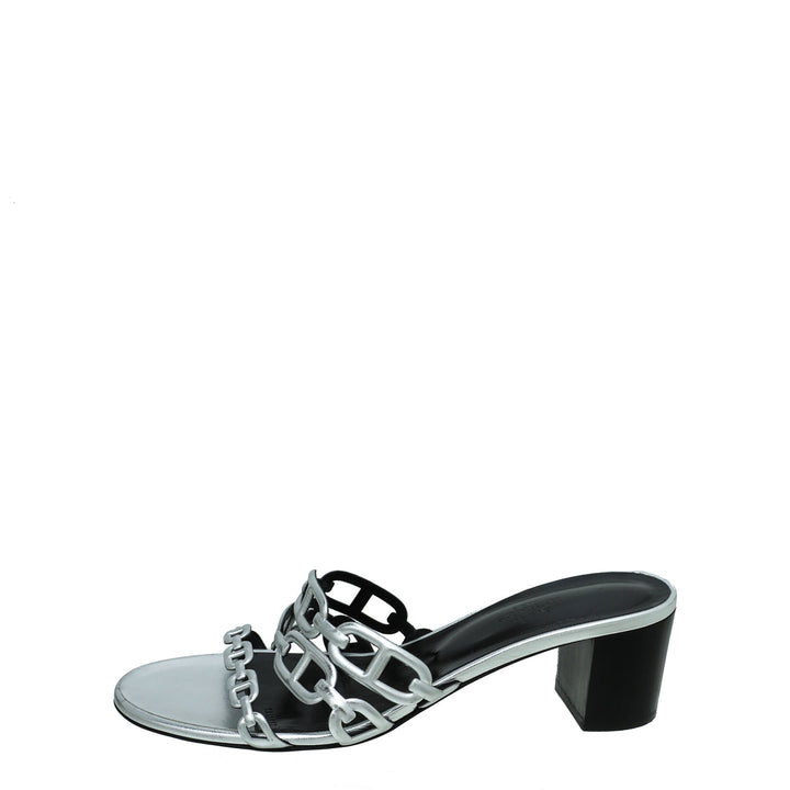 Top quality Hermes Gris Argente Tandem Sandal 39