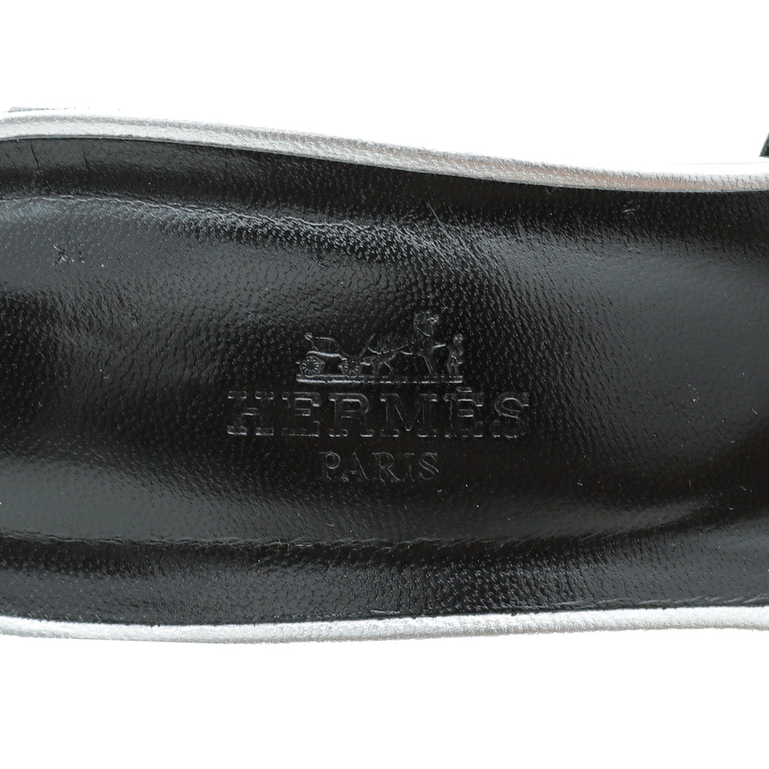 Top quality Hermes Gris Argente Tandem Sandal 39