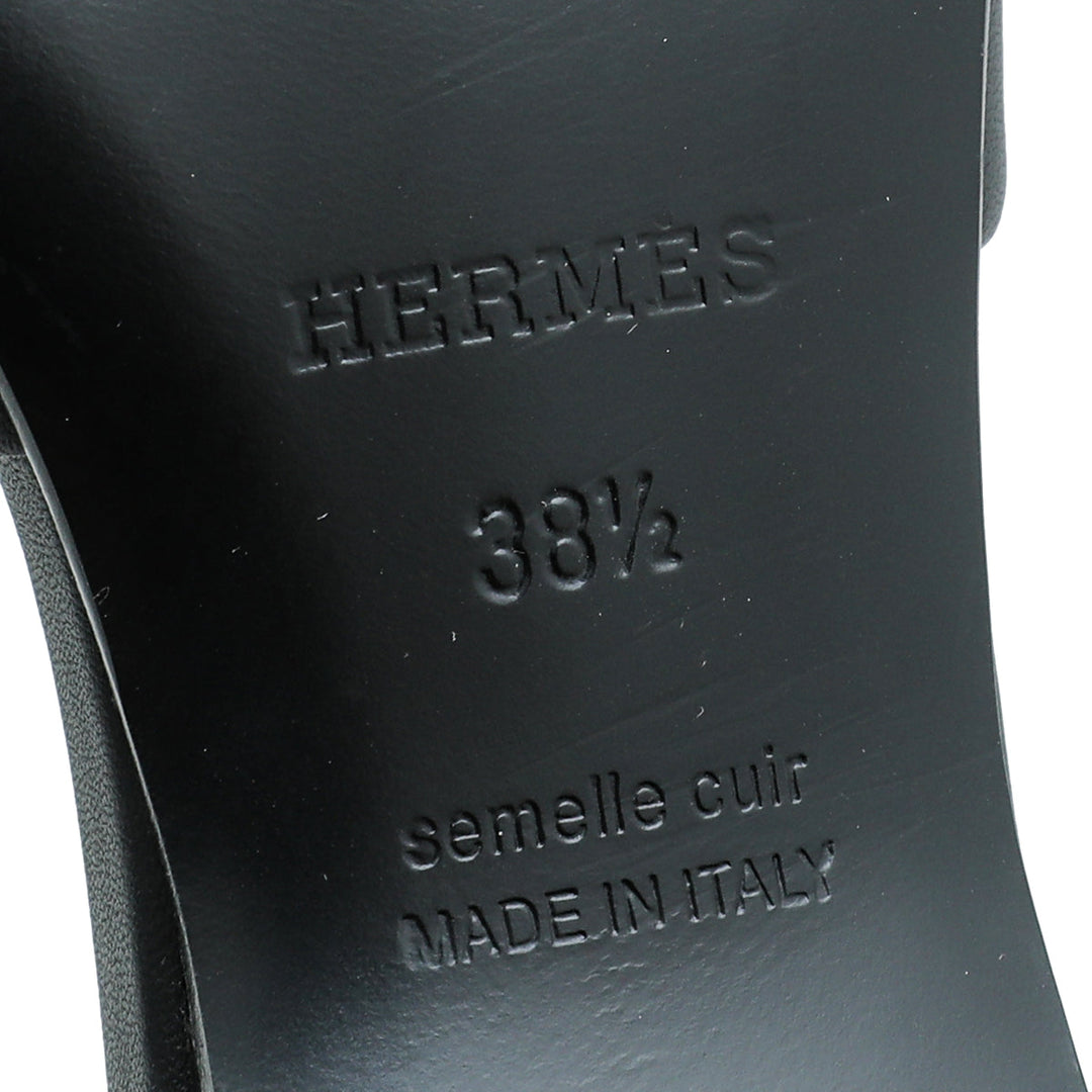 Top quality Hermes Noir Dreamy Sandal 38.5