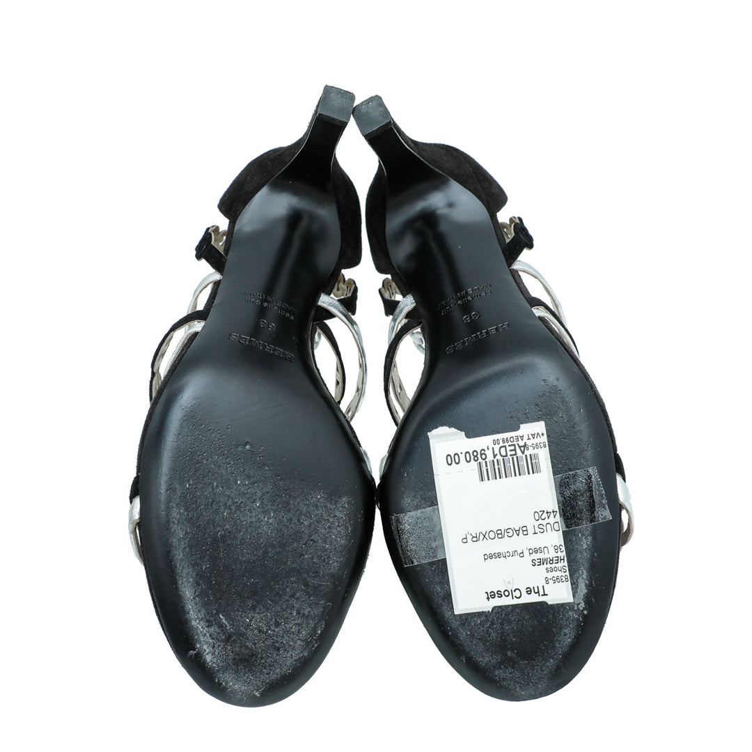 Top quality Hermes Bicolor Chaine D'ancre Romy Sandals 38