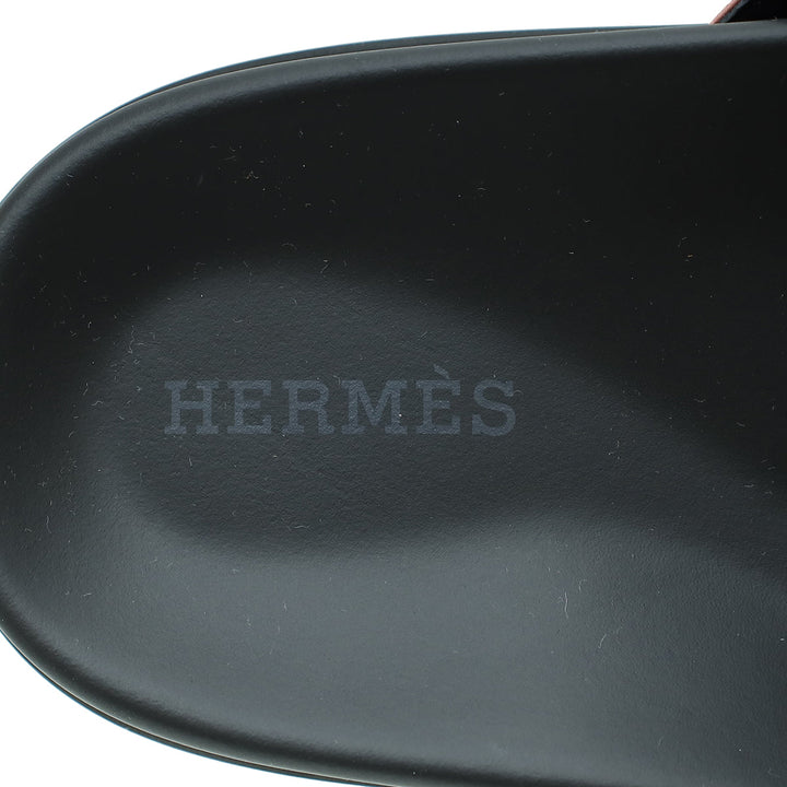 Top quality Hermes Bois De Rose Satin Chypre Sandals 36.5