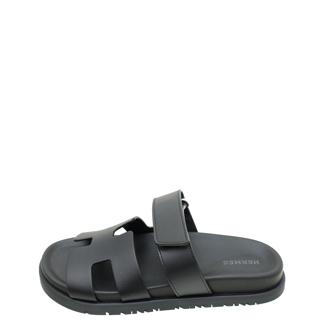 Top quality Hermes Noir Chypre Sandals 36