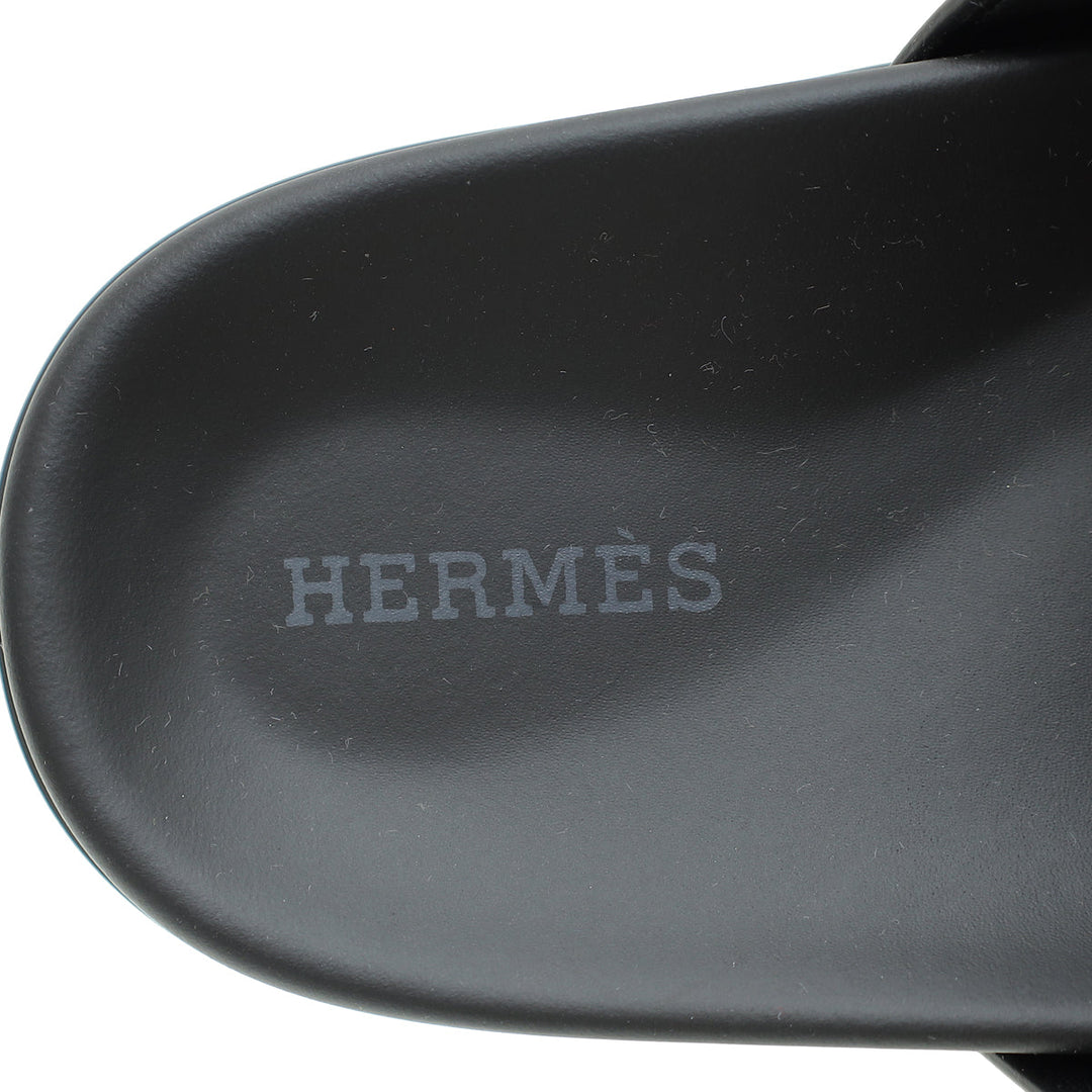 Top quality Hermes Noir Chypre Sandals 36