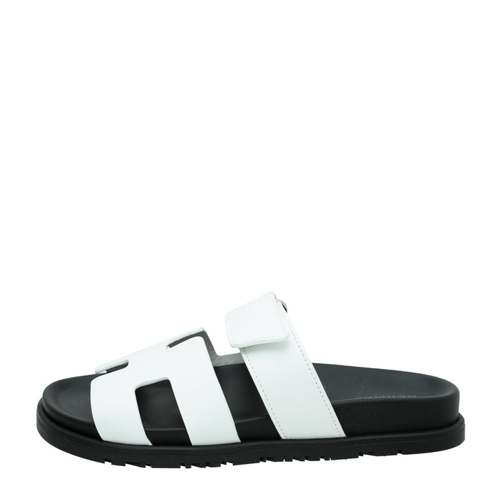Hermes Blanc Chypre Sandals 36