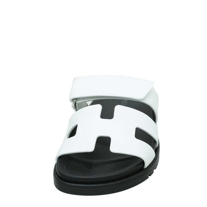 Hermes Blanc Chypre Sandals 36