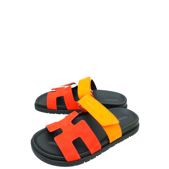 Top quality Hermes Bicolor Suede Chypre Sandal 36