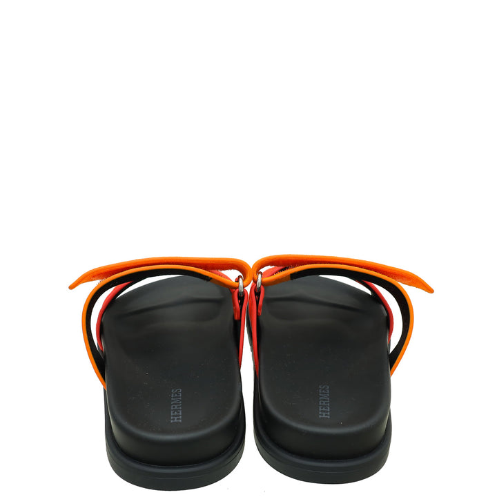 Top quality Hermes Bicolor Suede Chypre Sandal 36