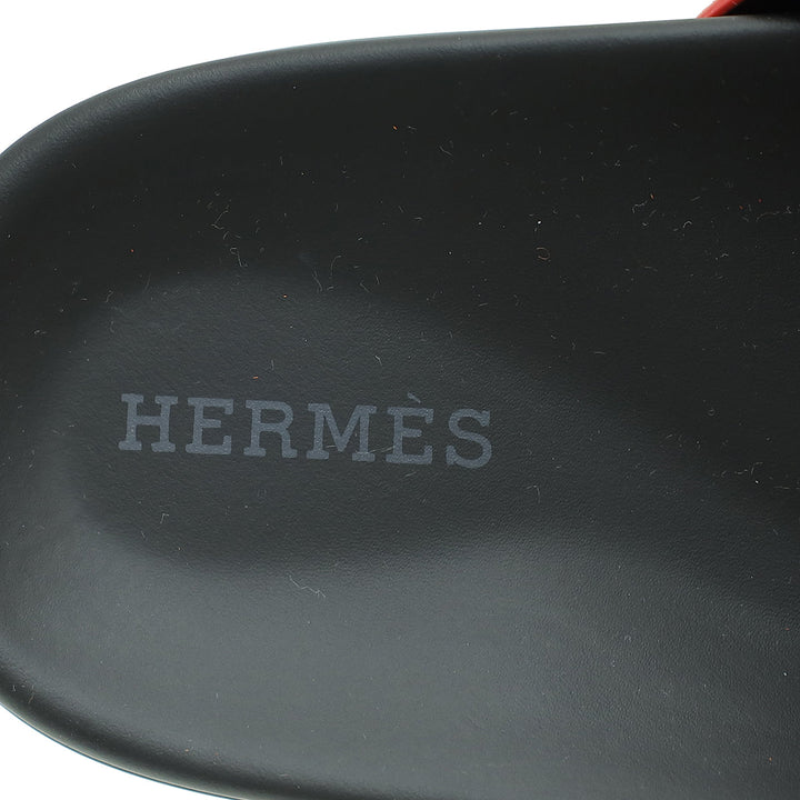 Top quality Hermes Bicolor Suede Chypre Sandal 36