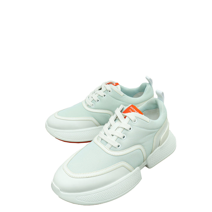 Hermes Tricolor Mesh Pique and Calfskin Giga Sneaker 37