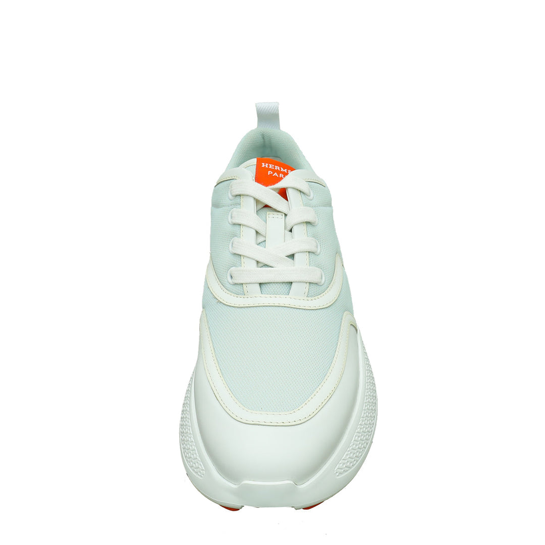 Top quality Hermes Tricolor Mesh Pique and Calfskin Giga Sneaker 37