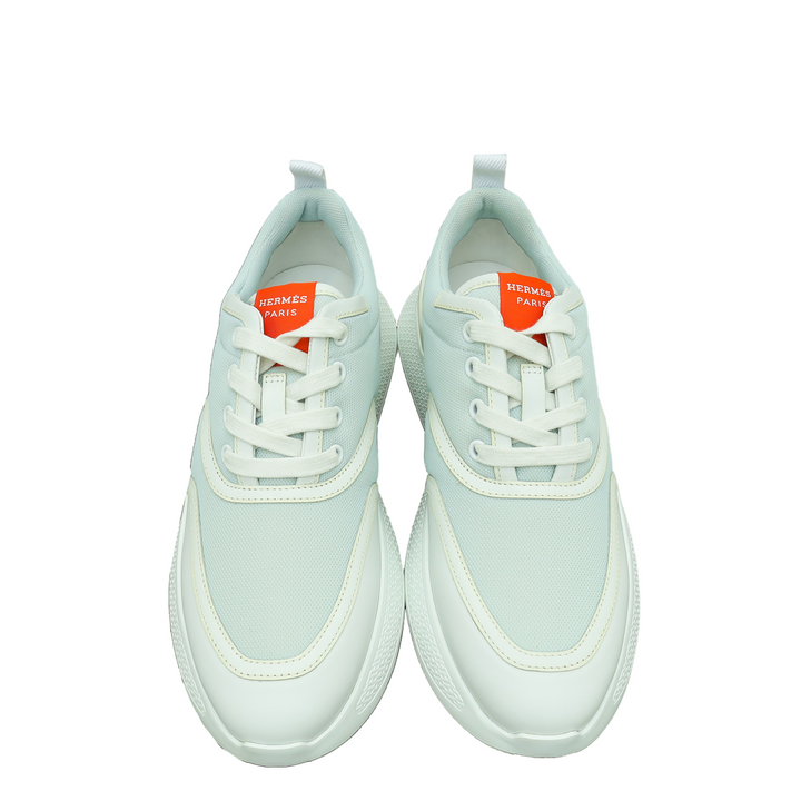 Top quality Hermes Tricolor Mesh Pique and Calfskin Giga Sneaker 37
