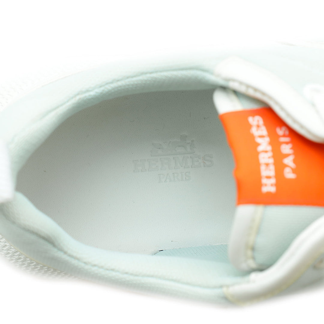 Top quality Hermes Tricolor Mesh Pique and Calfskin Giga Sneaker 37