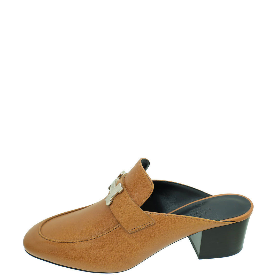 Top quality Hermes Taupe Paradis Mule 37